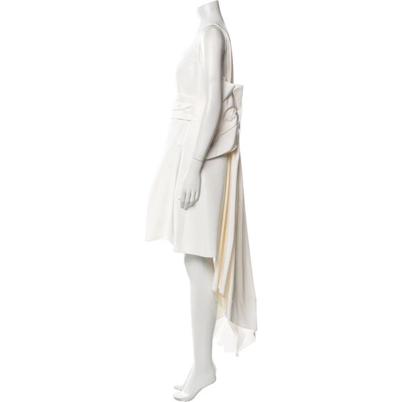 NWT. $2990 Carolina Herrera Oversize-Bow Silk Dress Sz 8 - Picture 7 of 8